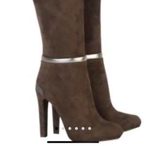 Fendi thigh high chocolate brown boots
